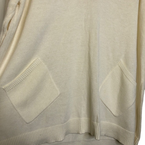 CHICO'S Size 3 - Ivory Rabbit Hair Blend Oversized Knit Sweater Tunic - Fits XL - Picture 3 of 5